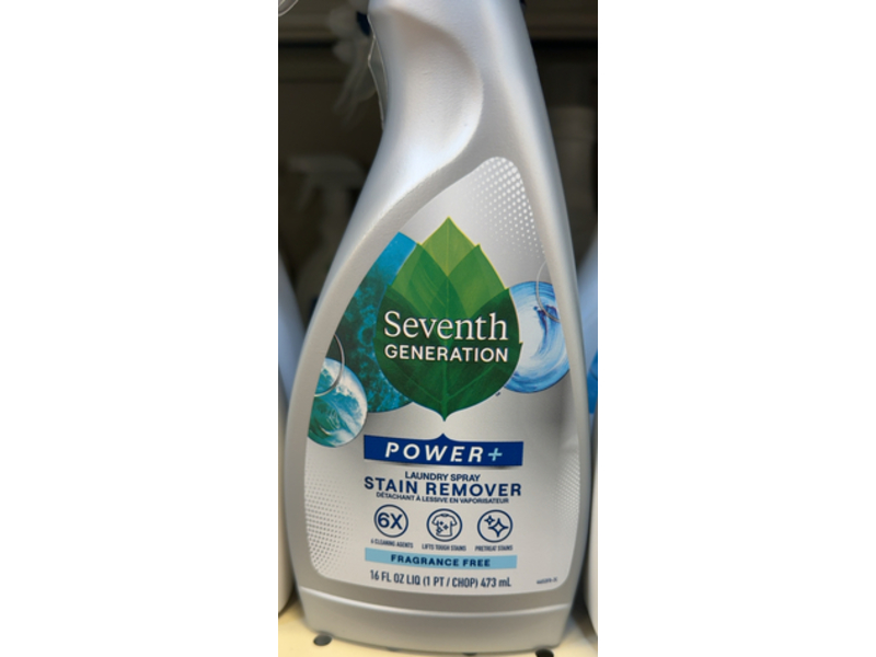 Seventh Generation Power+ Laundry Spray Stain Remover, 16 fl oz/473 mL