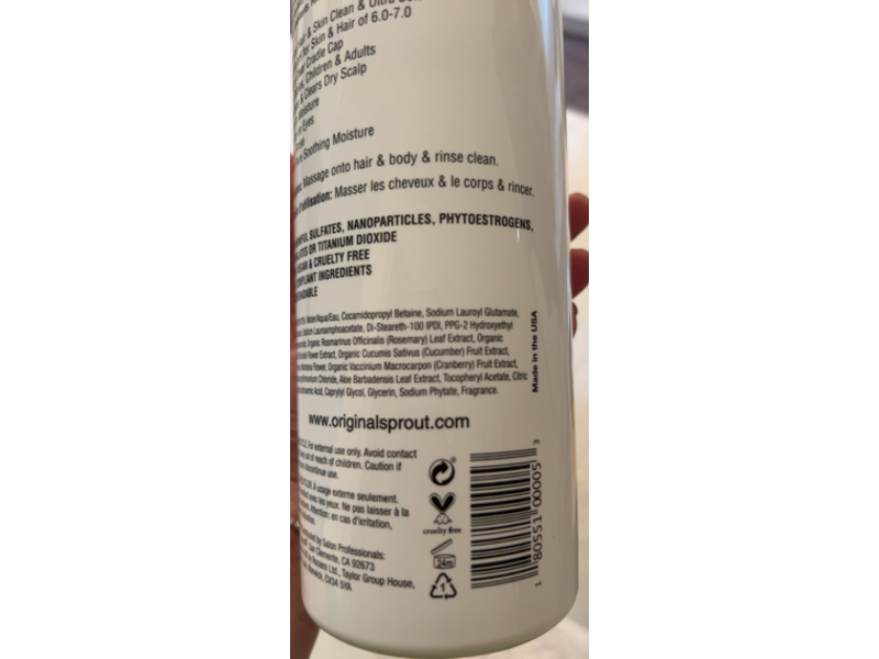 Original Sprout Hair & Body Babywash, 32 fl oz/946 mL