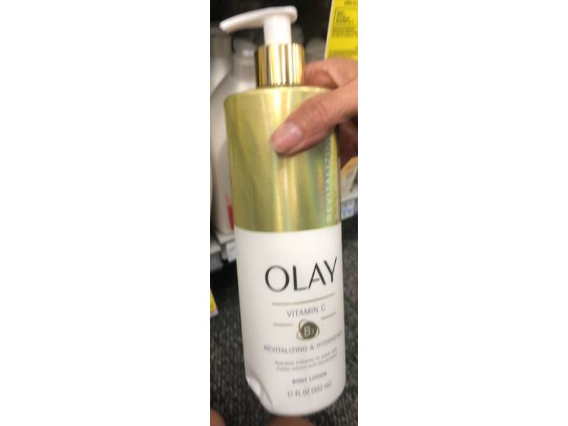 Olay Revitalizing & Hydrating Body Lotion, Vitamin C, B3, 17 fl oz/502 mL, Pack Of 4