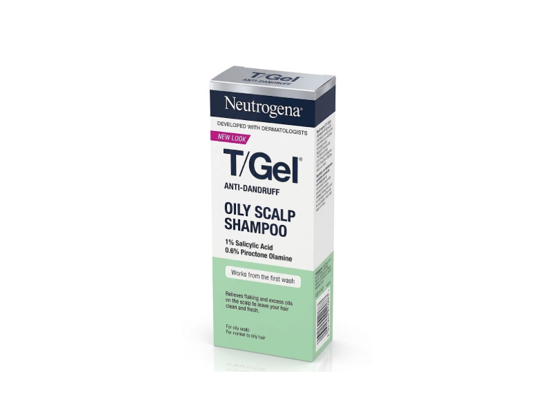 Neutrogena T/Gel Anti-Dandruff Oily Scalp Shampoo, 1% Salicylic Acid & 0.6% Piroctone Olamine, 250 mL