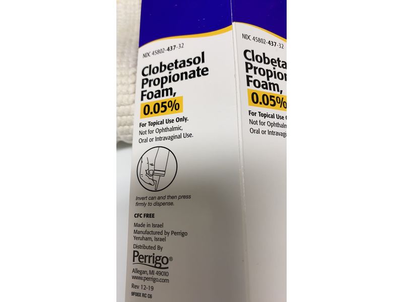 Clobetasol Propionate Foam, 0.05%, 50 g, Perrigo (RX)