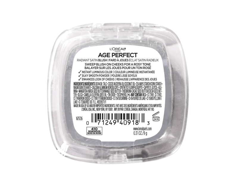 L'Oreal Paris Age Perfect Radiant Satin Blush, Rosewood, 0.31 oz/9 g