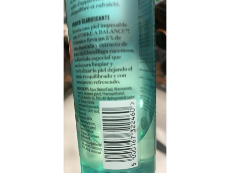 Soap & Glory Strike A Balance Niacinamide Clarifying Tonic, Clear, 6.7 fl oz/200 mL