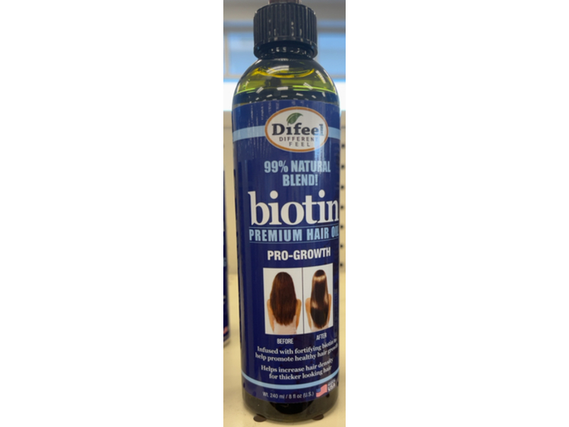 Difeel Biotin Pro Growth Premium Hair Oil, 8 fl oz/240 mL