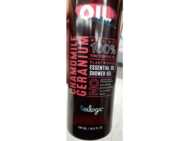 Oilogic Essential Oil Shower Gel, Chamomile Geranium, 16.5 fl oz/490 mL