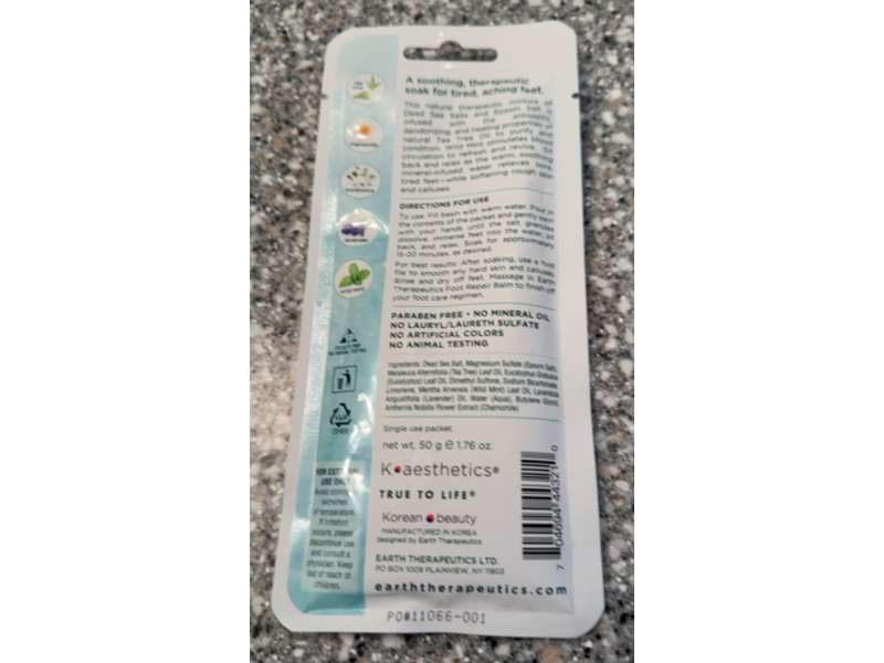 Earth Therapeutics Purifying Foot Soak, Tea Tree, 1.76 oz/50 g