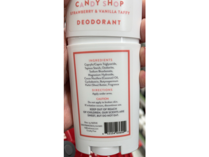 Native Deodorant, Strawberry & Vanilla Taffy, 2.65 oz/725 g