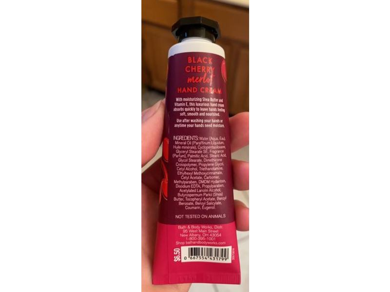 Bath & Body Works Hand Cream, Black Cherry Merlot, 1 fl oz/29 mL