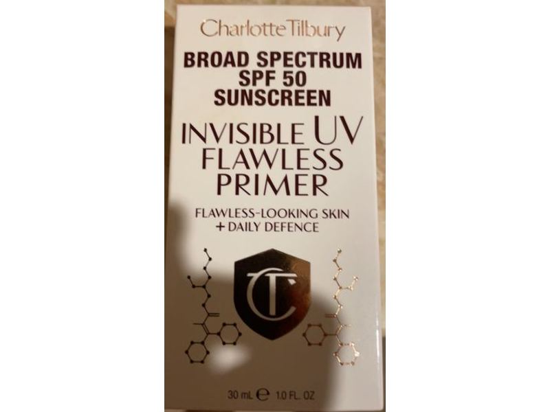 Charlotte Tilbury Invisible UV Flawless Primer, SPF 50, 1.0 fl oz/30 mL