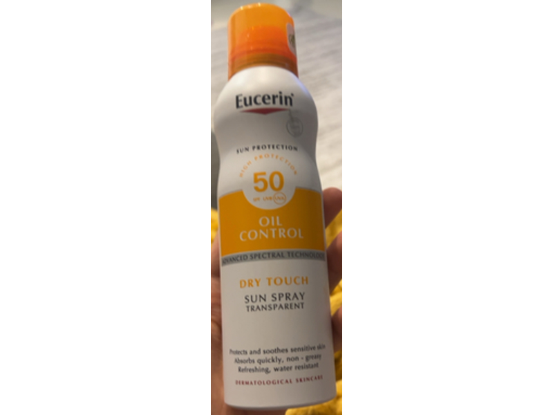 Eucerin Oil Control Sun Spray, Dry Touch, SPF 50, 200 mL