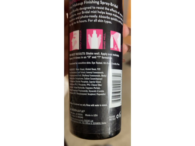 Skindinavia Makeup Finish Spray, Bridal, 0.66 fl oz/20 mL