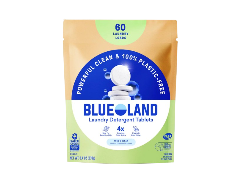 Blue Land Laundry Detergent Tablets, Free & Clear, 60 Loads, 12 oz/342 g