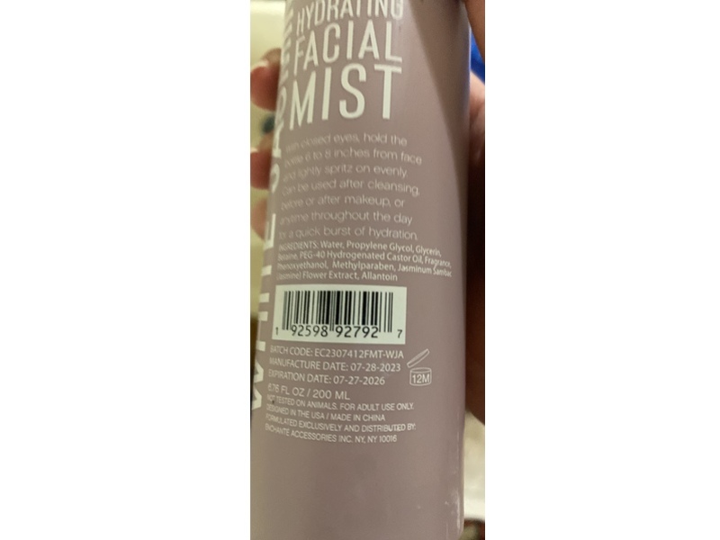 Aromafields Hydrating Facial Mist, White Jasmine, 6.76 fl oz/200 mL