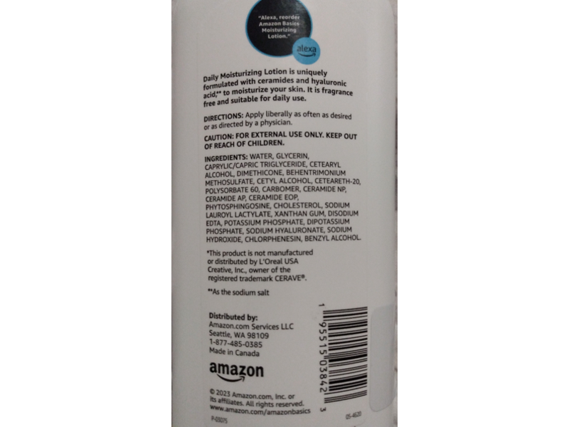 Amazon Basics Daily Moisturizing Lotion, 12 fl oz/354 mL