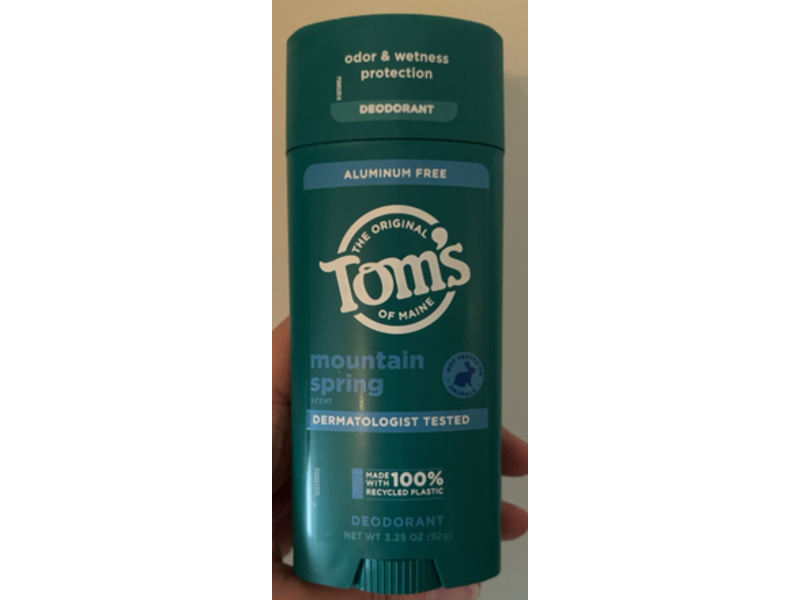 Tom’s Of Maine Odor & Wetness Protection Deodorant, Mountain Spring 3.25 oz/92 g