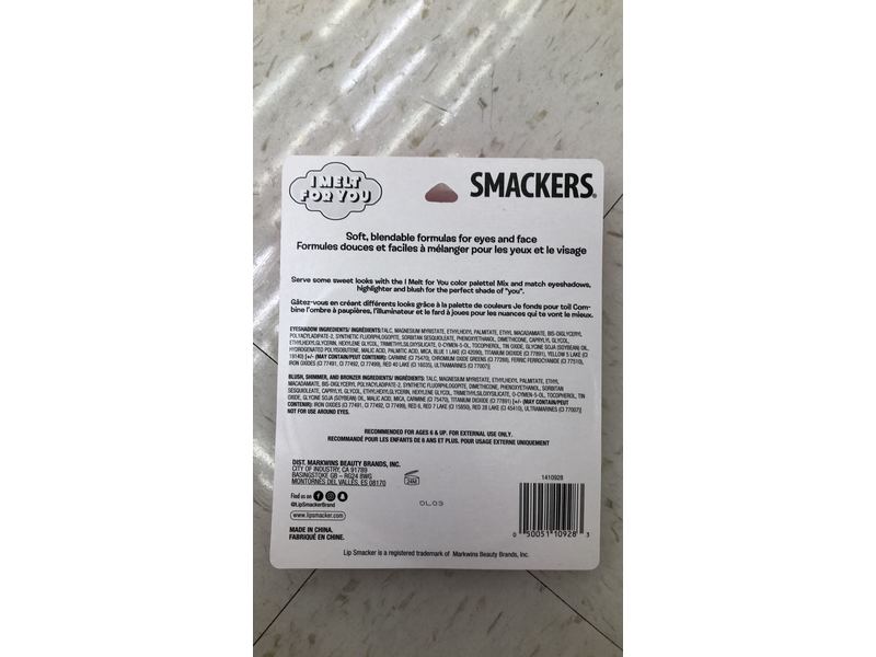 Lip Smacker Shimmer Color Palette, I Met For You, 0.07 oz / 2.1 g , Pack Of 3, 0.12 oz / 3.5 g , Pack Of 7