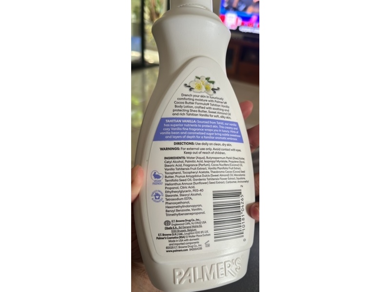 Palmer's Cocoa Butter Formula Body Lotion, Tahitian Vanilla, 13.5 fl oz/400 mL