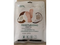 SpaScriptions Moisturizing Foot Mask, Coconut Oil, Hyaluronic Acid & Vitamin E, - thumbnail 2