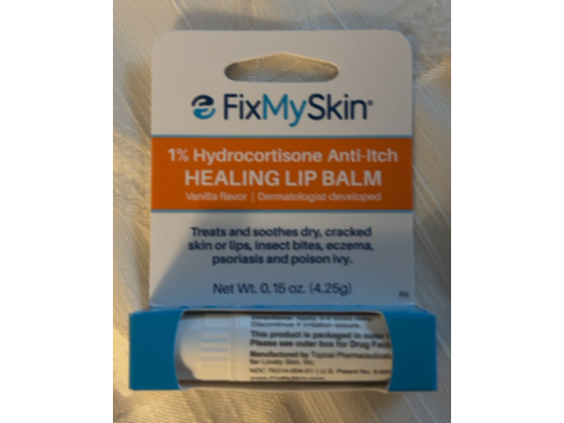 FixMySkin Healing Lip Balm, Vanilla, 0.15 oz/4.25 g