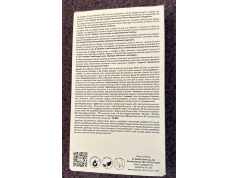 Babor Collagen Firming Ampoule, 0.06 fl oz/2 mL