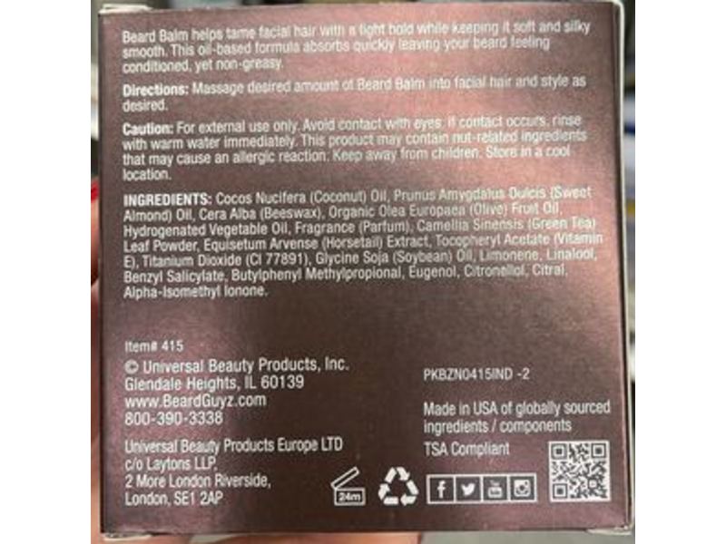 Beard Guyz Beard Balm, 3 oz/85 g