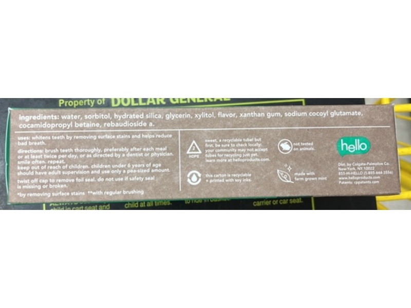 Hello Fluoride Free Toothpaste, Spearmint, 5 oz/141 g