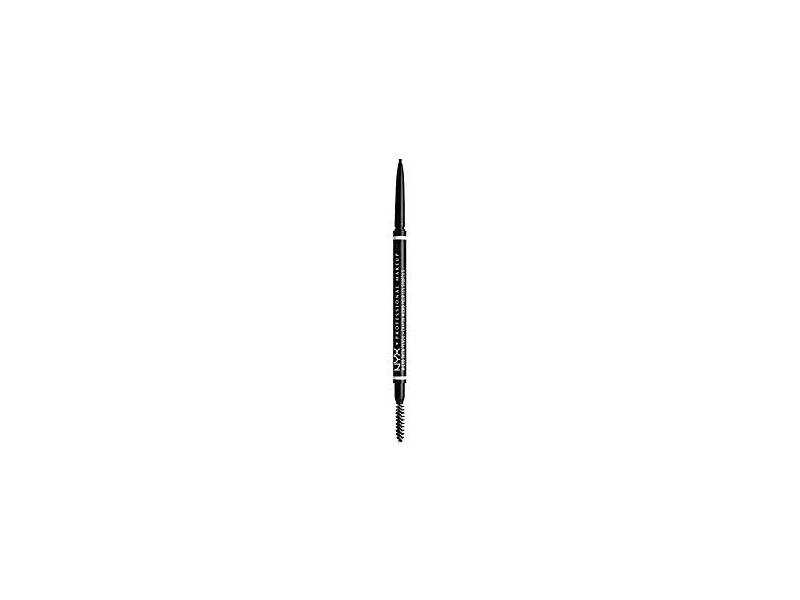 NYX Micro Brow Pencil, [MBP08] Black 1 ea (Pack of 4)