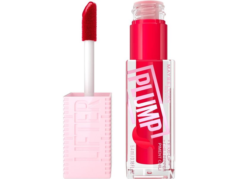 Maybelline Lifter Plump Lip Gloss, Red Flag, 0.18 fl oz/5.4 mL