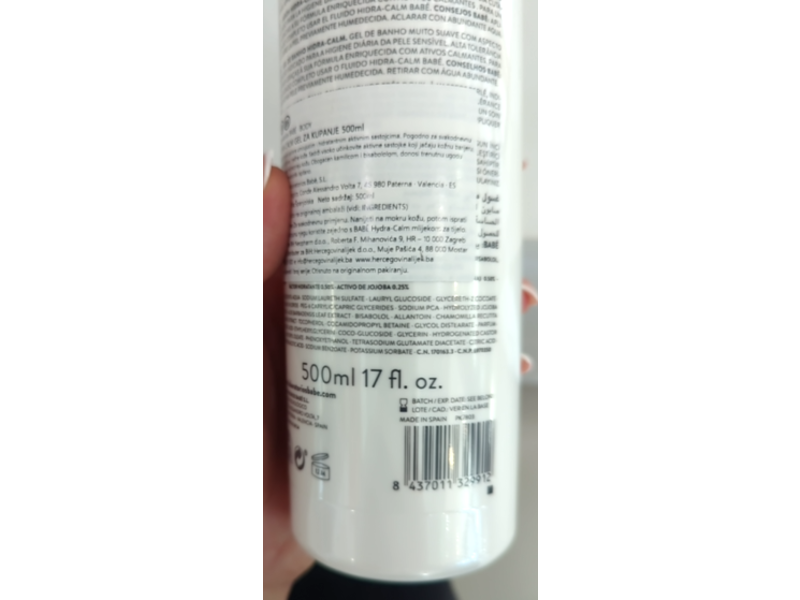 Babe Laboratorios Hydra - Calm Body Wash, 17 f l oz/500 mL