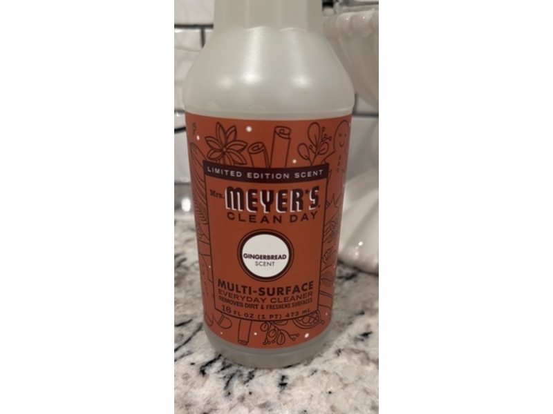 Mrs. Meyer's Clean Day Multi-Surface Cleanser, Gingerbread Scent, 16 fl oz/473 mL