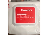 Duradry Cleansing & Deodorizing Wipes, Aqua, 30 Count - thumbnail 2