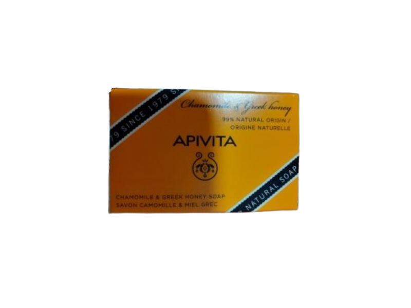 Apivita Natural Soap, Chamomile & Greek Honey, 0.88 oz/25 g
