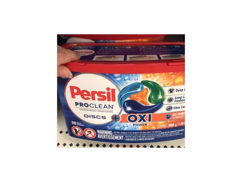 Persil Proclean Discs Plus Oxi Power Laundry Detergent, 33.5 oz/950 g, 38 Count