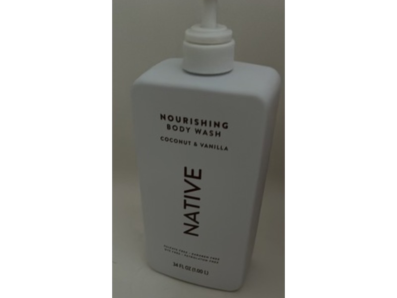 Native Nourishing Body Wash, Coconut & Vanilla, 34 fl oz/1 L