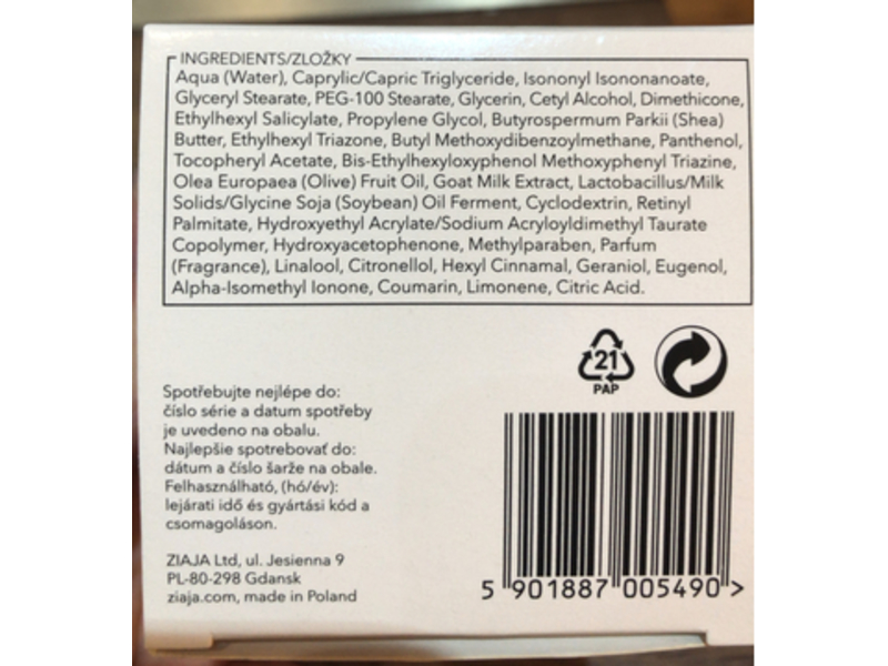 Ziaja Day Goat's Milk Day Cream, 50 mL, Pack of 3