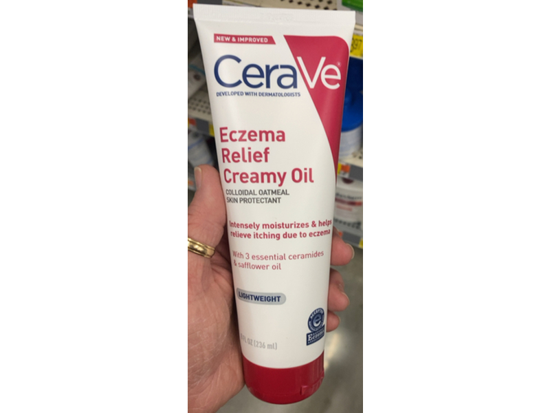 Cerave Eczema Relief Creamy Oil, Colloidal Oatmeal, 8 fl oz/236 mL