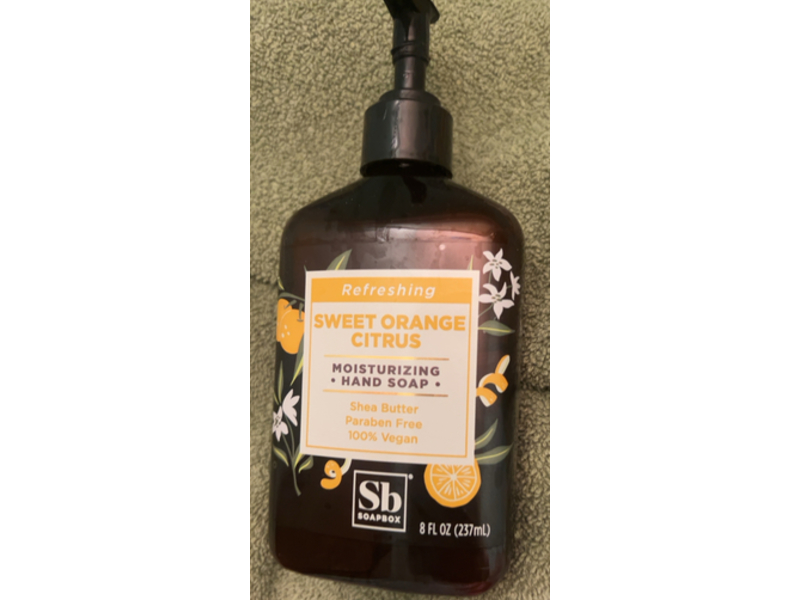Soapbox Moisturizing Hand Soap, Sweet Orange Citrus Moisturizing, 8 fl oz/237 mL, Pack Of 6
