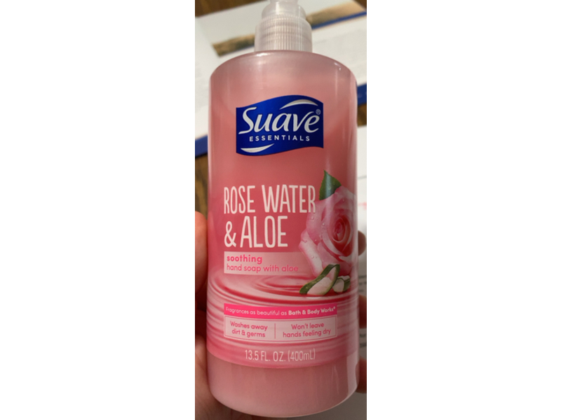 Suave Soothing Hand Soap, Rose Water & Aloe, 13.5 fl oz/400 mL