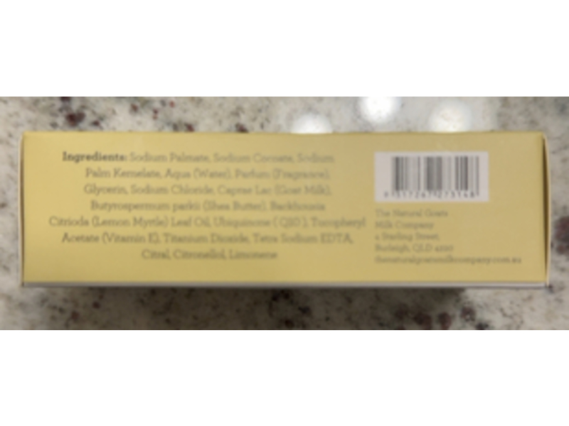 The Natural Goats Milk Company Moisturising & Soothing Soap Bar, Goat's Milk & Lemon Myrtle, 100 g