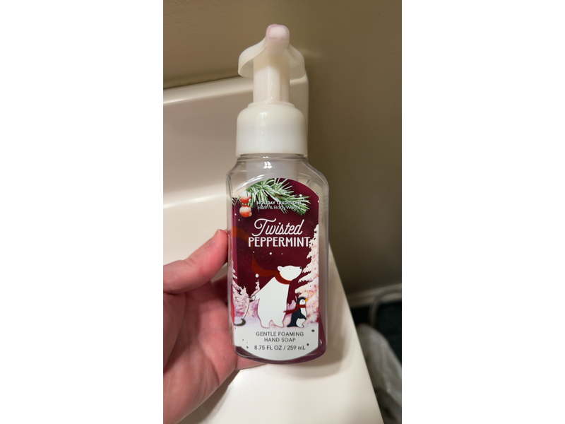 Bath & Body Works Gentle Foaming Hand Soap, Let It Snow Twisted Peppermint, 8.75 fl oz/259 mL