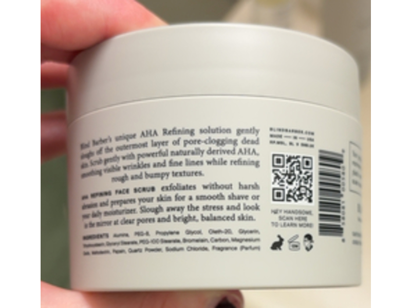 Blind Barber Refining Face Scrub, Calabrian Bergamot & Guaiac Wood, 6 oz/180 mL