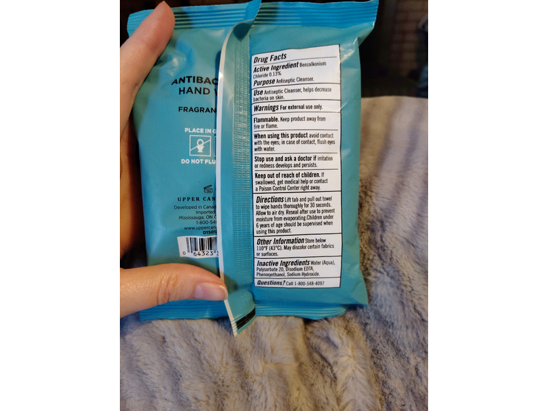 Upper Canada Soap Antibacterial Hand Wipes, 25 Count