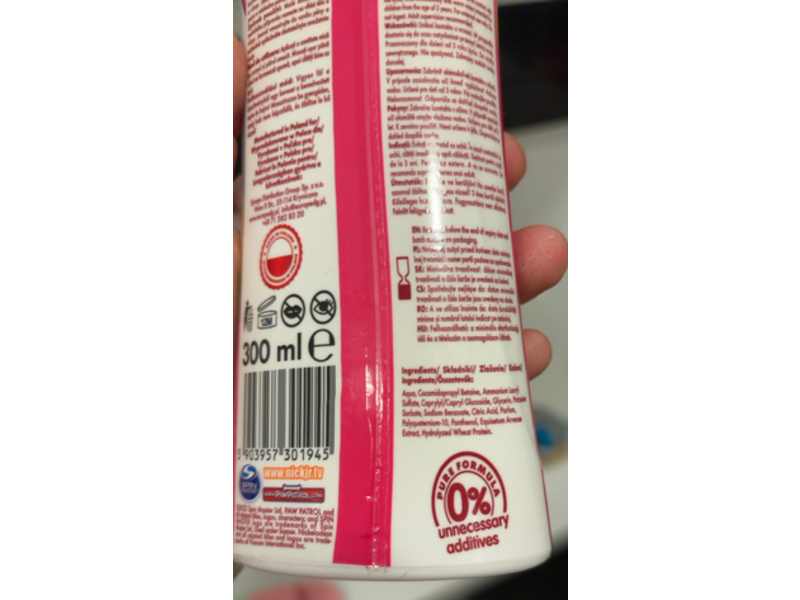 Paw Patrol 2 In 1 Shower Gel & Shampoo, Sweet Strawberry, 300 mL