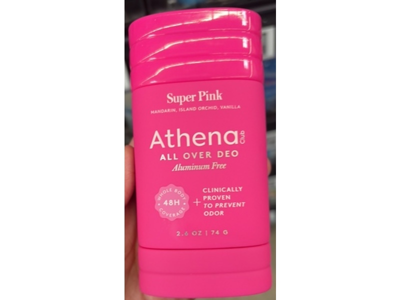 Athena Club All Over Deo, Super Pink, 2.6 oz/74 g