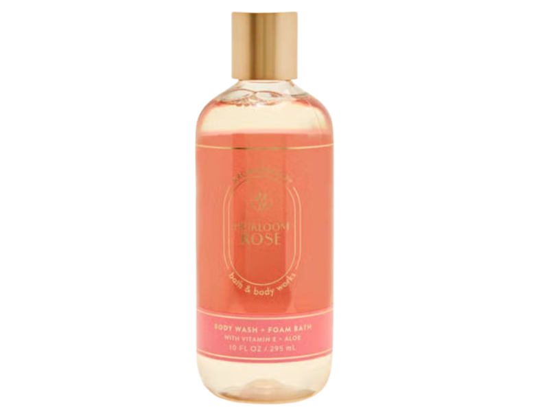 Bath & Body Works Aromatherapy Body Wash & Foam Bath, Heirloom Rose, 10 fl oz/295 mL