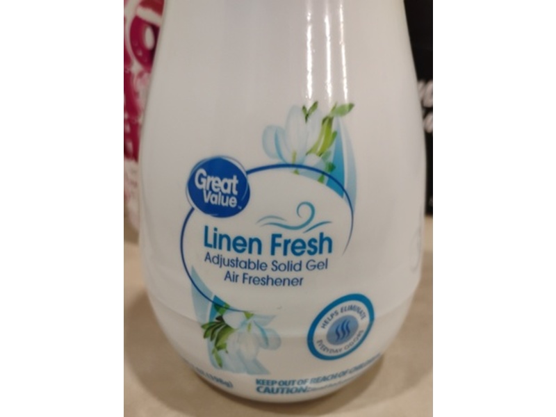 Great Value Adjustable Solid Gel Air Freshener, Linen Fresh, 7 oz/198 g