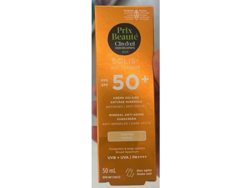IDC Solis+ Age Defense Mineral Anti-Aging Sunscreen, SPF 50+ PA++++, Medium, 1.7 fl oz/50 mL