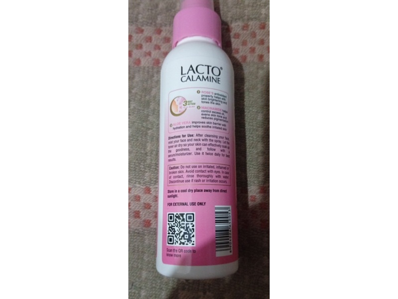 Lacto Calamine Face Toner, Rose, 120 mL