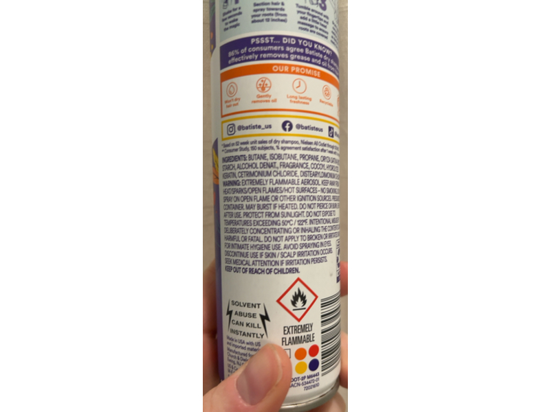 Batiste Instant Hair Refresh Dry Shampoo, Love Is Love Peach, 4.23 oz/120 g