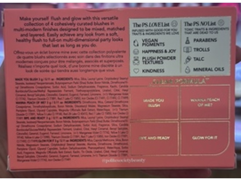 Polite Society Blush & Highlight Face Palette, Go Flush Yourself, 0.44 oz/12 g